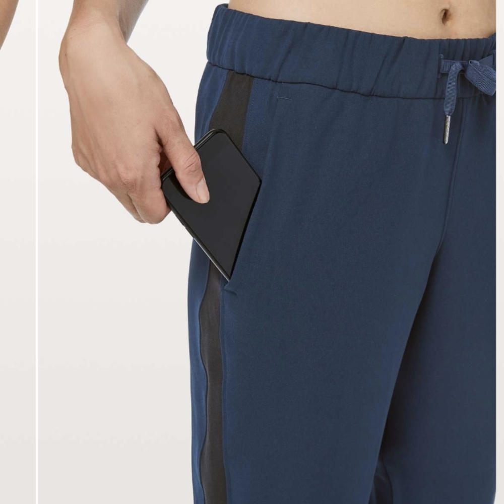 Lululemon On The Fly Pant Woven *Track Stripe True Navy / Black
